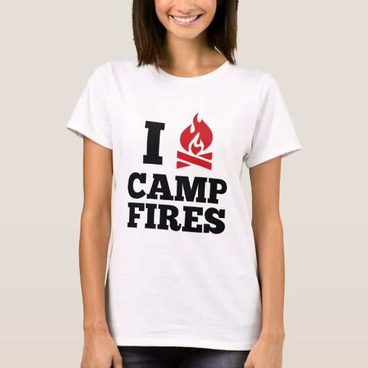 T-shirt J'aime les feux de camp (Devant)