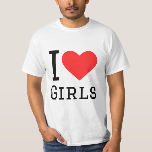 T-shirt J'aime les filles (Devant)
