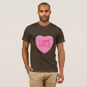 T-shirt J'aime les filles (Devant entier)