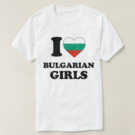T-shirt J'aime les filles bulgares (Design devant)