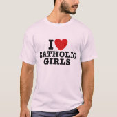 T-shirt J'aime les filles catholiques (Devant)