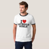T-shirt J'aime les filles catholiques (Devant entier)