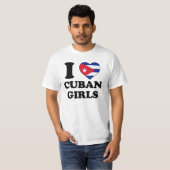 T-shirt J'aime les filles cubaines (Devant entier)