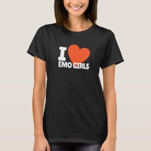 T-shirt J'aime les filles Emo cœur Egirl