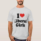 T-SHIRT J'AIME LES FILLES LIBÉRALES (Devant)