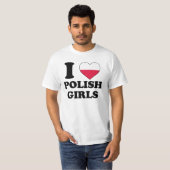 T-shirt J'aime les filles polonaises (Devant entier)