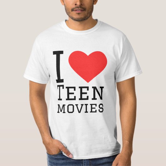T-shirt J'aime les films ados (Devant)