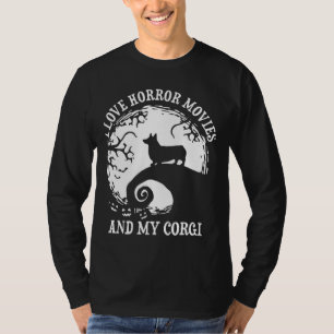 T-shirt J'Aime Les Films D'Horreur Et Mon Corgi Funny Corg