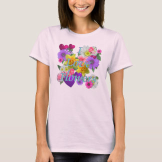 T-SHIRT J'AIME LES FLEURS