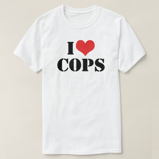 T-Shirt J'aime les flics (Design devant)
