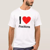 T-shirt j'aime les fractions (Devant)