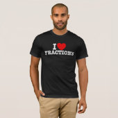T-shirt J'aime les fractions (Devant entier)