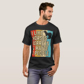 T-shirt J'aime les furets de chevaux et peut-être 3 person (Devant entier)
