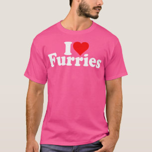 T-shirt J'aime les Furries Heart Furry Fandom Cosplay Furs