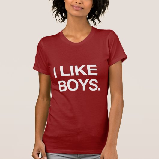 T-SHIRT J'AIME LES GARÇONS (Devant)