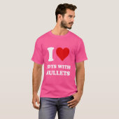 T-shirt J'Aime Les Garçons Aux Mullets (Devant entier)