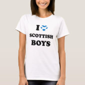 T-shirt J'aime les garçons écossais (Devant)