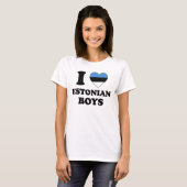 T-shirt J'aime les garçons estoniens (Devant entier)