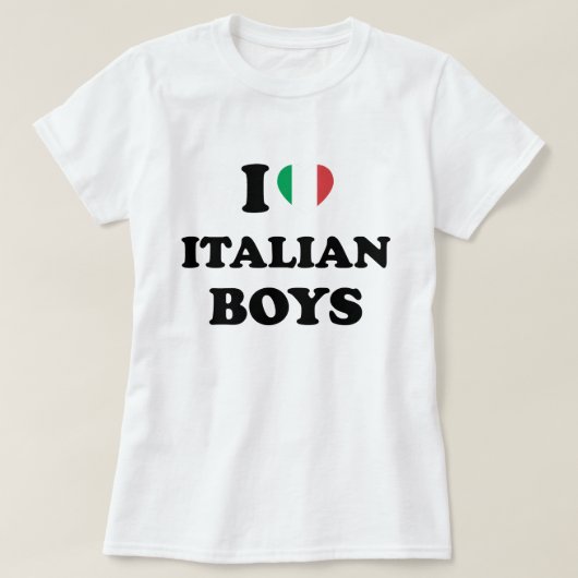 T-shirt J'aime les garçons italiens (Design devant)