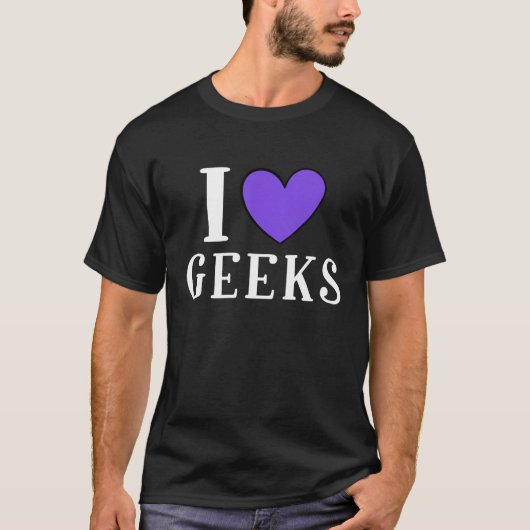 T-shirt J'aime les geeks (Devant)