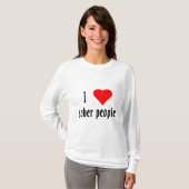 T-shirt J'Aime Les Gens Sobers Qui Disent Citation (Devant entier)