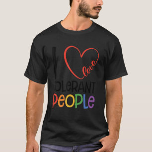 T-shirt J'Aime Les Gens Tolérants Bisexuel Gay Pansexual P