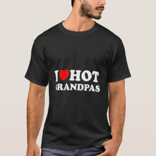 T-shirt J'Aime Les Grandpas Chauds De Coeur