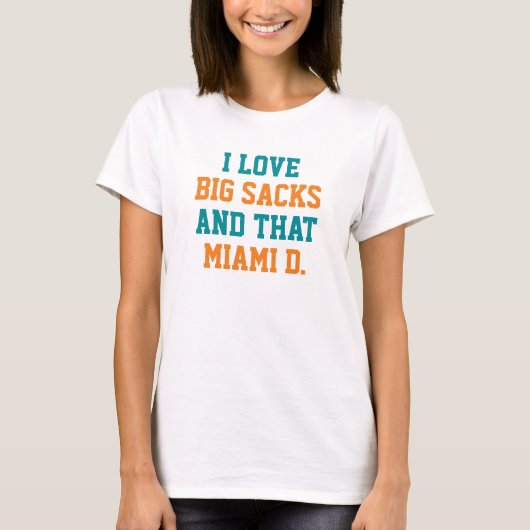 T-shirt J'aime les grands sacs et ce Miami D. (Devant)