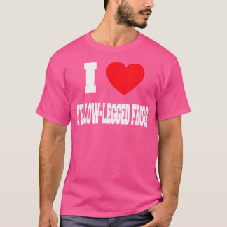 T-shirt J'Aime Les Grenouilles À Jambes Jaunes