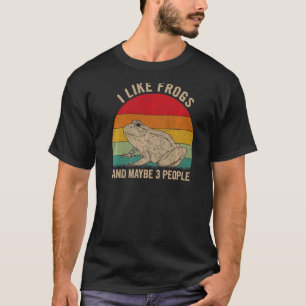 T-shirt J'Aime Les Grenouilles Et Peut-Être 3 Gens Frog Gr