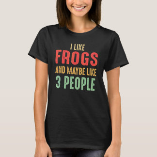 T-shirt J'aime les grenouilles et peut-être 3 personnes