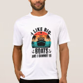 T-shirt J'aime les gros bateaux et je ne peux pas mentir, (Devant)