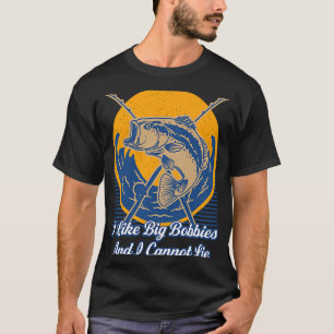 T-shirt J'Aime Les Gros Bobbies Pêche À La Pêche À La Pêch