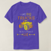 T-shirt J'aime les gros camions monstrueux (Design devant)