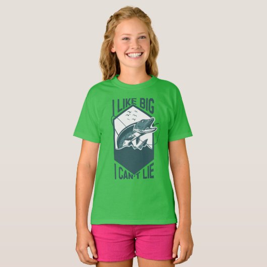 T-shirt J'aime les gros poissons et je ne peux pas mentir (Devant entier)