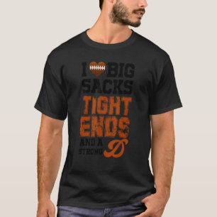 T-shirt J'aime les gros sacs à bout serré et une forte D F