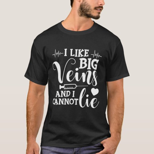 T-shirt J'aime les grosses veines et je ne peux pas mentir (Devant)