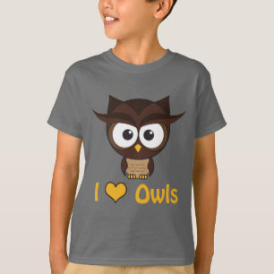 T-shirt J'aime les hiboux du coeur