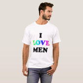 T-shirt J'aime les hommes (Devant entier)