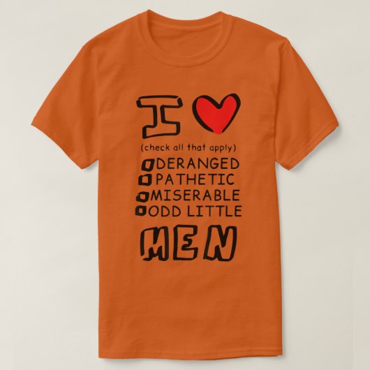 T-shirt J'aime les hommes (Design devant)