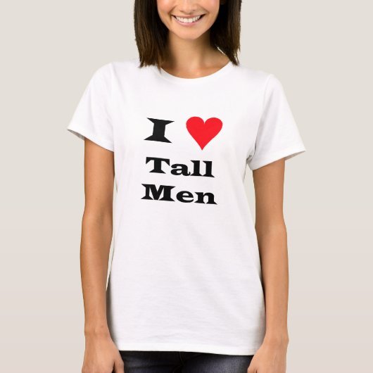 T-shirt J'aime les hommes grands (Devant)