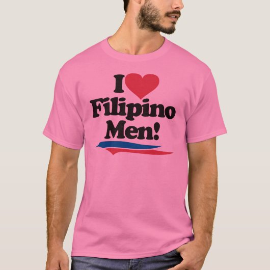 T-shirt J'aime les hommes philippins (Devant)