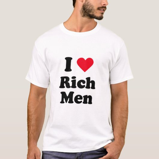 T-shirt J'aime les hommes riches (Devant)