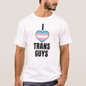 T-shirt J'aime les hommes trans (Devant)