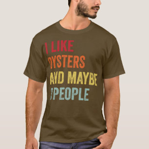 T-shirt J'Aime Les Huîtres Peut-Être 3 Personnes
