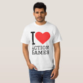T-shirt J'aime les jeux d'action (Devant entier)