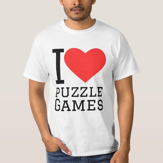 T-shirt J'aime les jeux de casse-tête (Devant)