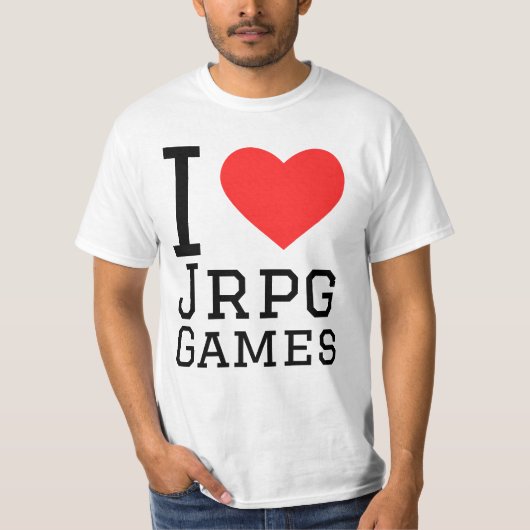 T-shirt J'aime les jeux jrpg (Devant)