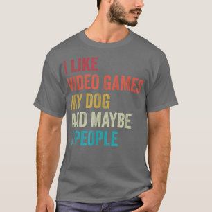 T-shirt J'aime les jeux vidéo et mon jeu de chiens