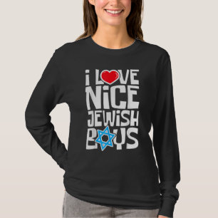 T-shirt J'aime les jolis garçons juifs Juifs Hébreux Israé